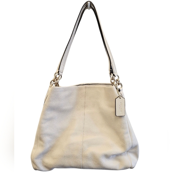 Coach Off White Pebble Grain Leather Purse - Picture 14 of 14